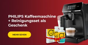 Kaufen Sie beliebige PHILIPS Kaffeemaschine und erhalten Sie das Kaffee Kumpeln Reinigungs-Set