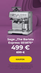 Kaffeemaschine Sage „The Barista Express SES875“ nur 499 €