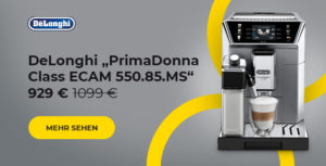 DeLonghi „PrimaDonna Class ECAM 550.85.MS“ Kaffeemaschine nur 929 €