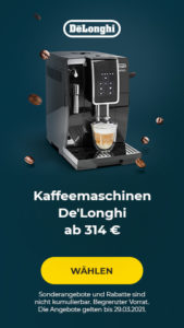 De'Longhi Kaffeemaschinen ab 314 €