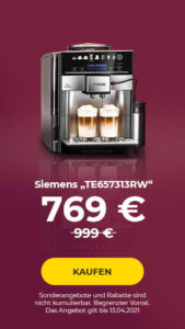 Siemens „TE657313RW“ Kaffeemaschine