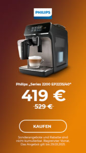 Kaffeemaschine Philips „Series 2200 EP2235/40” nur 419 €
