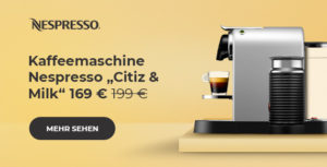Kaffeemaschine Nespresso „Citiz & Milk“ 169 €