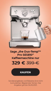 Kaffeemaschine Sage „the Duo-Temp™ Pro SES810“ nur 319 €