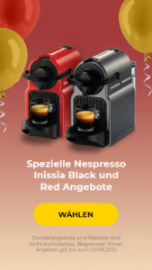 Spezielle Nespresso Nespresso Inissia Black und Red Angebote