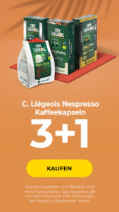 C. Liégeois Nespresso Kaffeekapseln 3+1