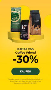 Kaffee von Coffee Friend -30%