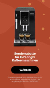Sonderrabatte für De'Longhi Kaffeemaschinen