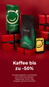 Kaffee bis zu -50%
