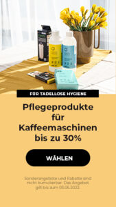 Pflegeprodukte für Kaffeemaschinen bis zu 30%