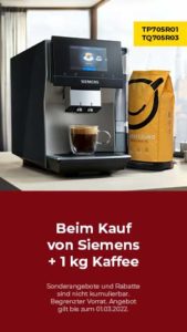 Siemens Novelty (TP705R01; TQ705R03) + 1 kg coffee beans