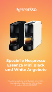Spezielle Nespresso Essenza Mini Black und White Angebote