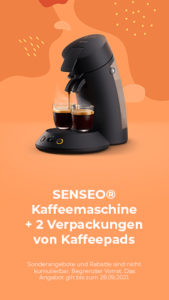 SENSEO® Kaffeemaschine + 2 Verpackungen von Kaffeepads