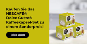 Kaufen Sie das NESCAFÉ® Dolce Gusto® Kaffeekapsel-Set zu einem Sonderpreis!
