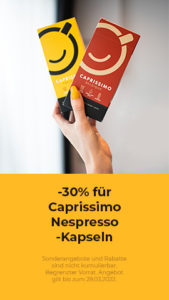 -30% für Caprissimo Nespresso-Kapseln