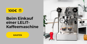"Kaufen Sie eine LELIT Espressomaschine und erhalten Sie 100 € "