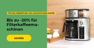 Bis zu -20% für Filterkaffeemaschinen