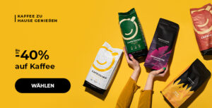 Bis zu -40% auf Kaffee