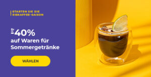 Bis zu -40% auf Waren für Sommergetränke