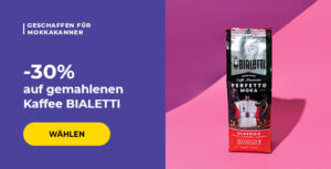 -30% auf gemahlenen Kaffee BIALETTI