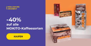 -40% auf alle MOKITO-Kaffeesorten