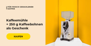 Kaffeemühle + 250 g Kaffeebohnen als Geschenk