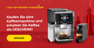 Kaufen Sie eine Kaffeemaschine und erhalten Sie Kaffee als Geschenk!