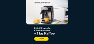 PHILIPS LatteGo Kaffeemaschine + 1 kg Kaffee