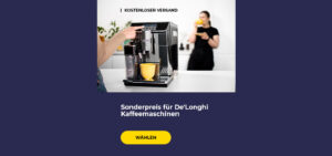 Sonderpreis für De'Longhi Kaffeemaschinen