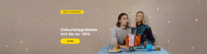 Geburtstagsangebote mit bis zu -50%
